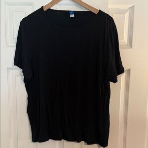 Old Navy Black Short Sleeve Crewneck Tee